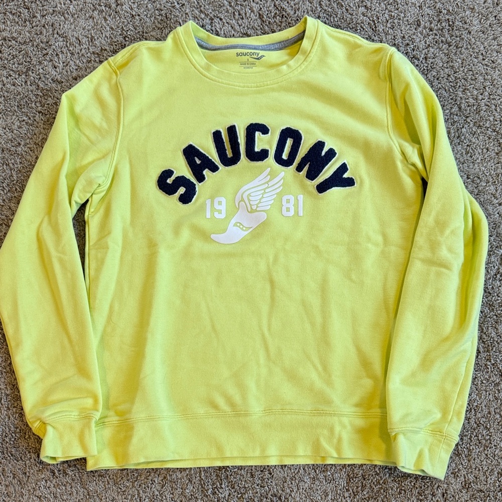 Saucony logo yellow small yellow Crewneck Sweatshirt